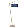 Vloerlamp Andes - naturel/ kap blue denim
