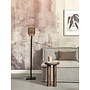 Vloerlamp Bhutan bamboe zwart h.135cm/kap18x25cm zw/nat.
