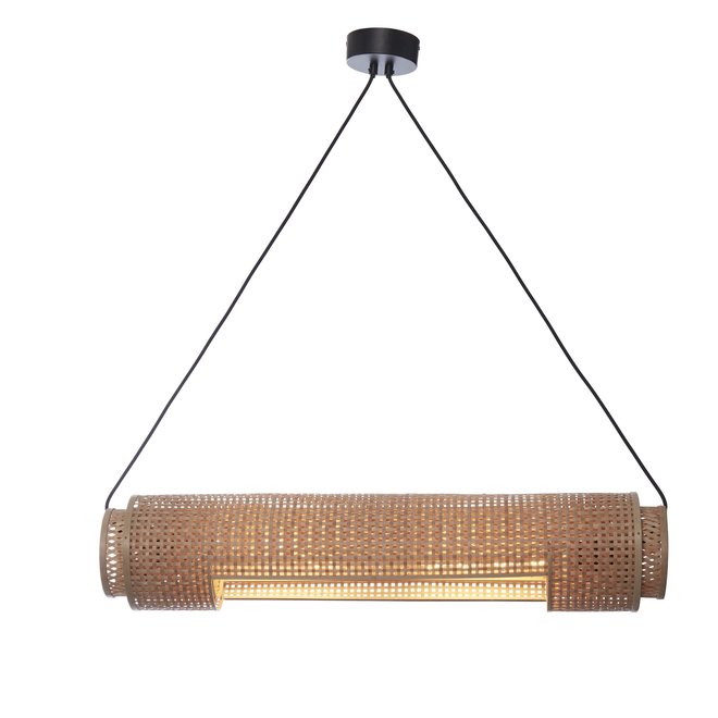 Hanglamp Bhutan bamboe cilinder 85x18cm. naturel