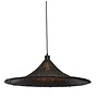 Hanglamp Borabora rotan dia.70xh.20cm L. zwart