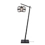 Vloerlamp Hokkaido S bamboe zw. h.150cm/kap h.25x38cm. zwart