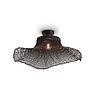 Plafonniere Ibiza bamboe wavy dia.65xh.20cm zwart. L