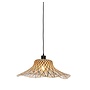 Hanglamp Ibiza bamboe wavy dia.50xh.15cm zwart/naturel. S