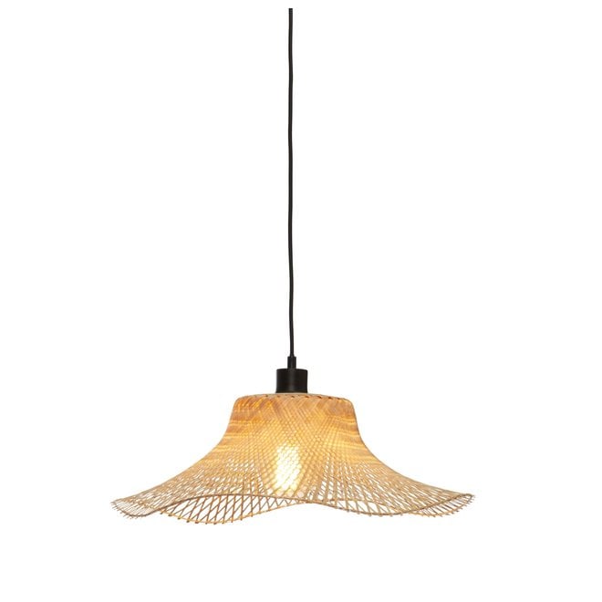 Hanglamp Ibiza bamboe wavy dia.50xh.15cm naturel. S