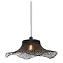 Hanglamp Ibiza bamboe wavy dia.65xh.20cm zwart. L