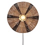 Wandlamp Iguazu jute/schijf L dia.55xh.14cm. zwart/naturel