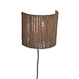 Wandlamp Iguazu jute/halfrond h.22x25cm naturel. S