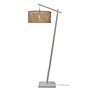 Vloerlamp Java bamboe wit h.176cm/kap dia.50xh.22cm. naturel