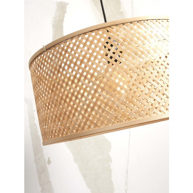 Hanglamp Java bamboe rond/recht dia. 50xh.22cm. naturel