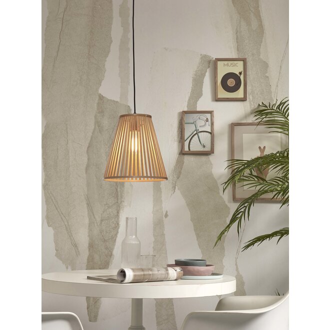 Hanglamp Merapi bamboe/tapered 30xh.30cm naturel. S