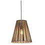 Hanglamp Merapi bamboe/tapered 40xh.42cm zwart/naturel. L