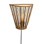 Wandlamp Merapi bamboe/tapered 30xh.30cm. zw/nat.