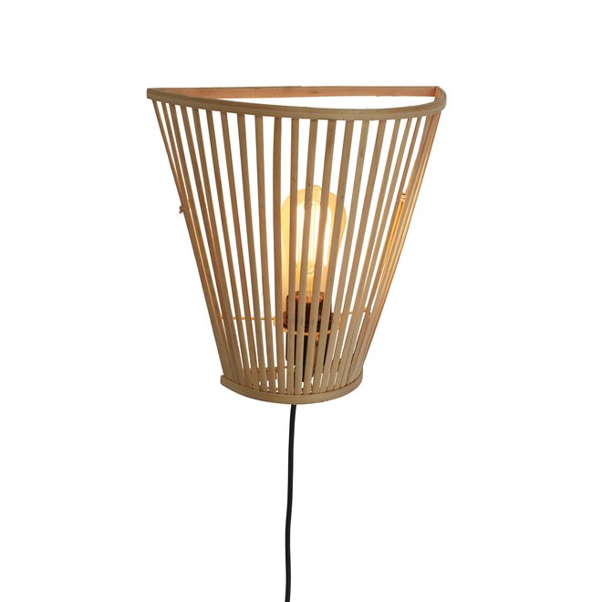 Wandlamp Merapi bamboe/tapered 30xh.30cm naturel