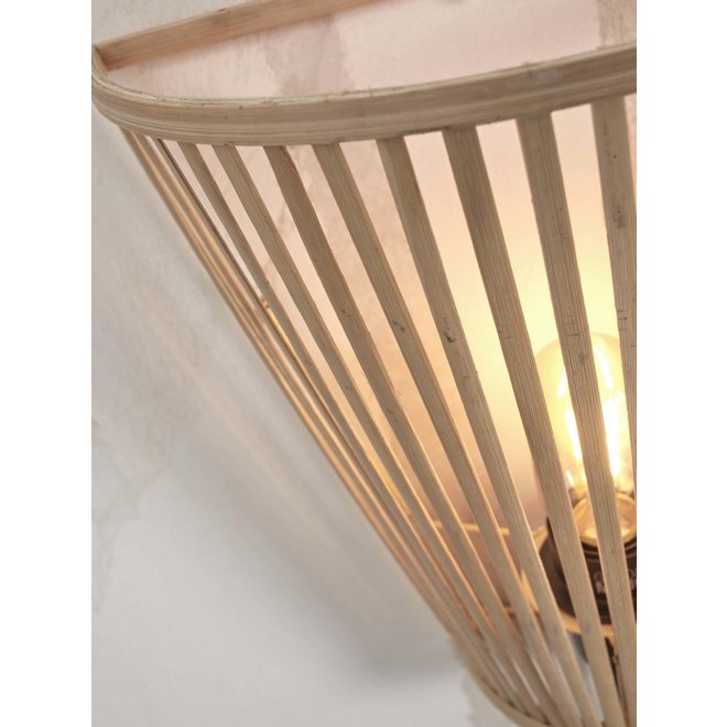 Wandlamp Merapi bamboe/tapered 30xh.30cm naturel