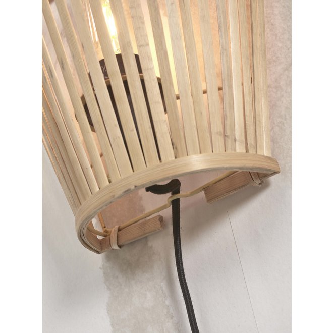 Wandlamp Merapi bamboe/tapered 30xh.30cm naturel