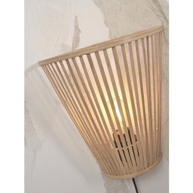 Wandlamp Merapi bamboe/tapered 30xh.30cm naturel