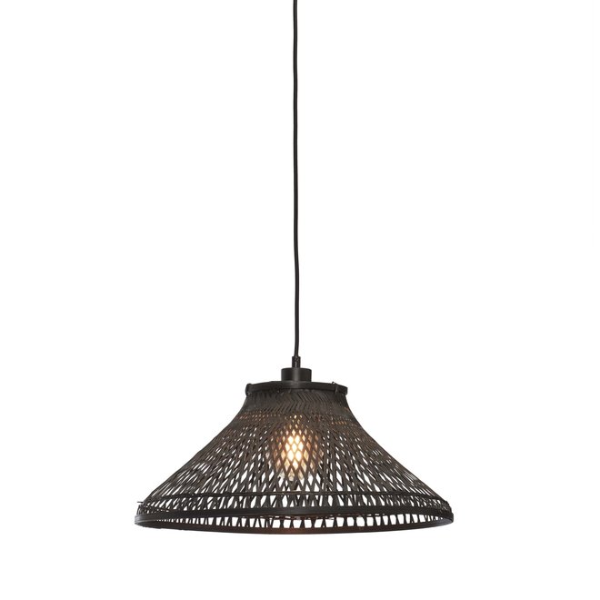 Hanglamp Tahiti bamboe dia. 45xh.20cm. zwart