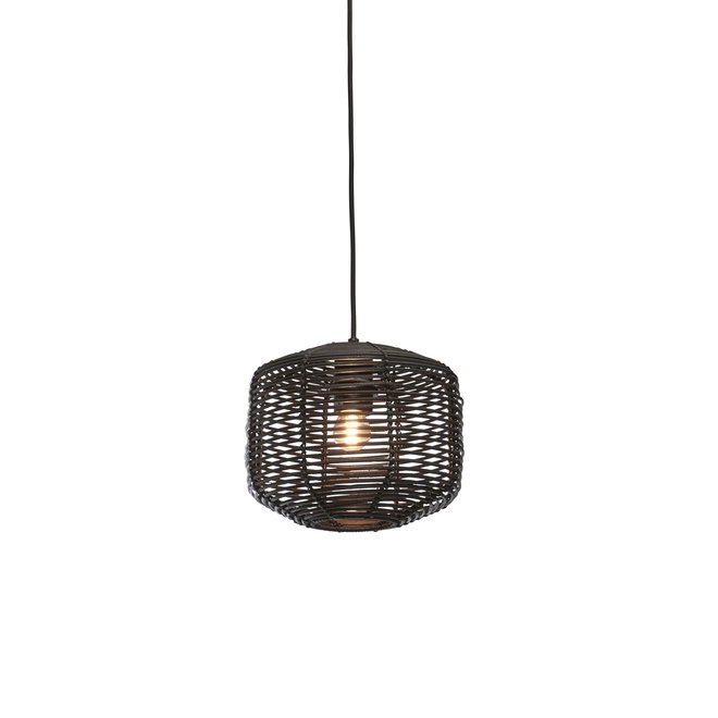 Hanglamp Tanami rotan dia.25xh.20cm. zwart