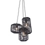 Hanglamp Tanami rotan/3-kap 18xh.25cm + 18xh.35cm + 25xh.20cm ass.. zwart
