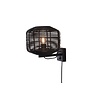 Wandlamp Tanami rotan dia.25xh.20cm. zwart
