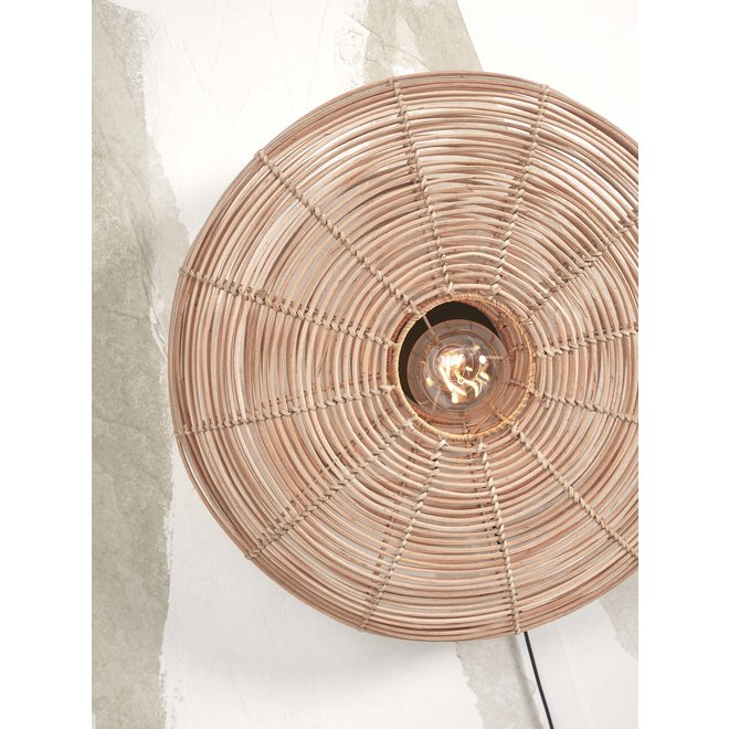 Wandlamp Tanami rotan schijf S dia.40xh.10cm. naturel