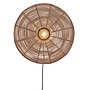 Wandlamp Tanami rotan schijf L dia.55xh.14cm. naturel