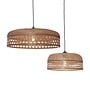 Hanglamp Ubud enkel bamboe dia.60+40cm. nat.
