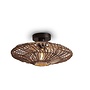 Plafonniere Zanzibar S rotan/plat dia.40xh.12cm. naturel