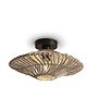 Plafonniere Zanzibar S rotan/plat dia.40xh.12cm. wit