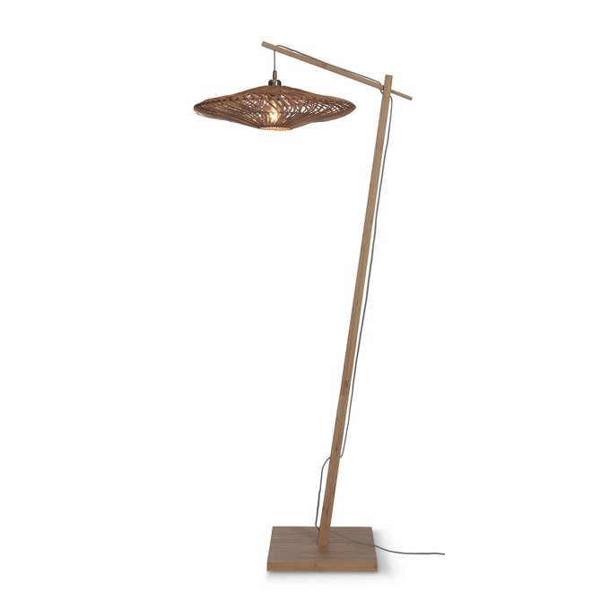 Vloerlamp Zanzibar L bamboe nat.176cm/kap 55x14cm rotan. nat.