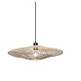 Hanglamp Zanzibar L rotan/plat dia.55xh.14cm. wit