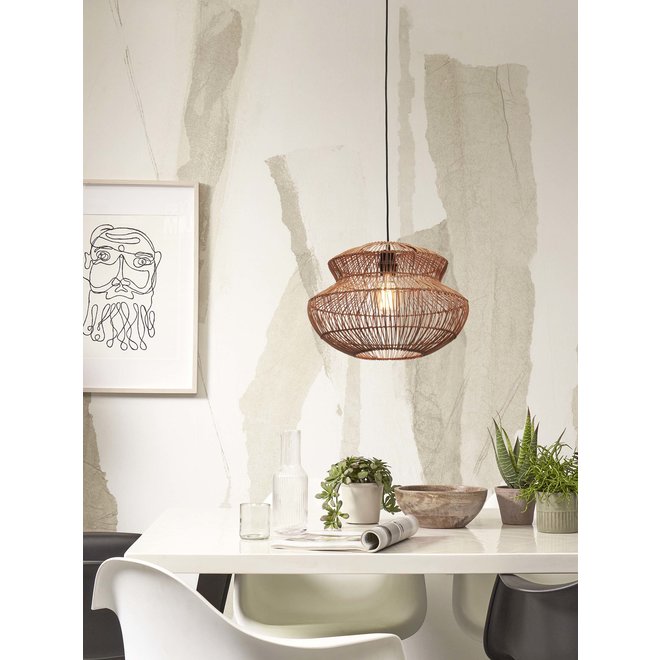 Hanglamp Zanzibar rotan/rond dia.40xh.30cm. naturel