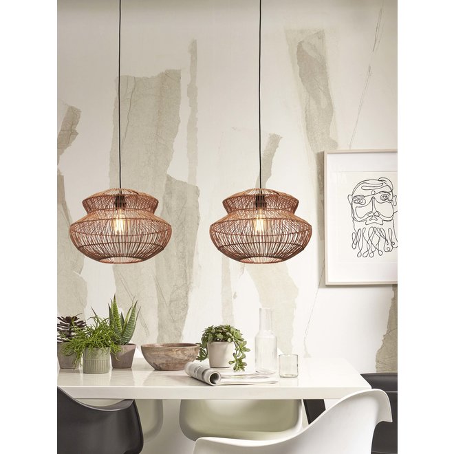 Hanglamp Zanzibar rotan/rond dia.40xh.30cm. naturel