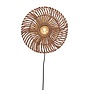 Wandlamp Zanzibar S rotan/plat dia.40xh.12cm. naturel