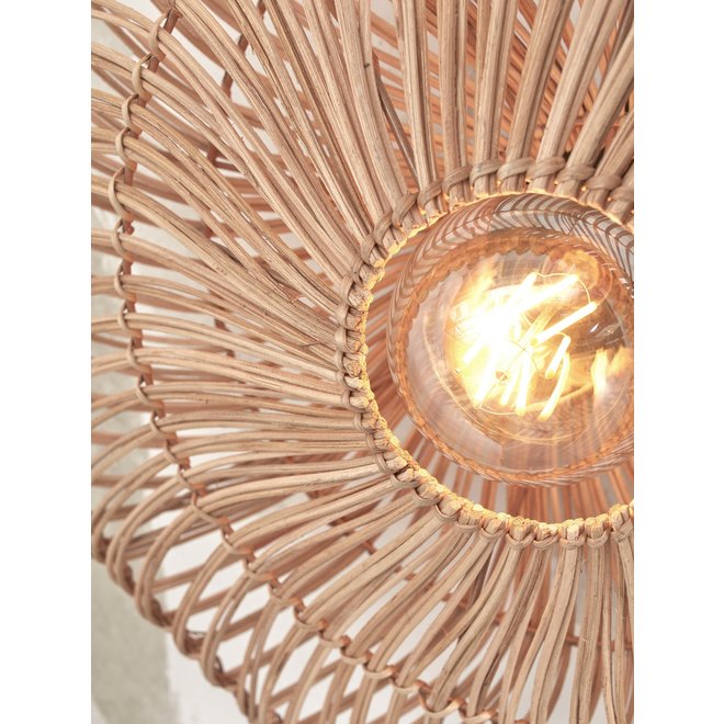 Wandlamp Zanzibar S rotan/plat dia.40xh.12cm. naturel