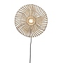Wandlamp Zanzibar S rotan/plat dia.40xh.12cm. wit