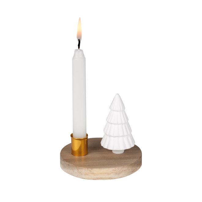 Mini kaarshouder met porseleinen boom