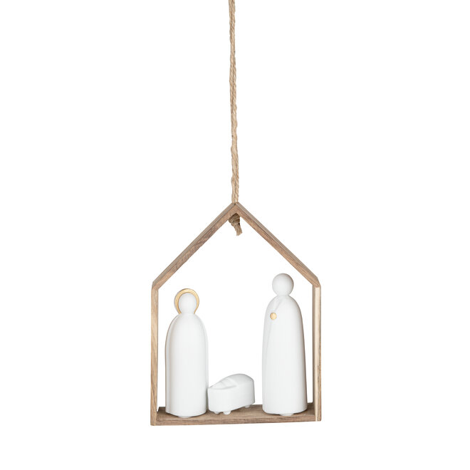 Houten hanger met kribbe