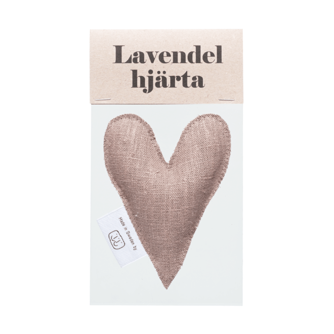 Lavendel hart - Bruin - Handmade