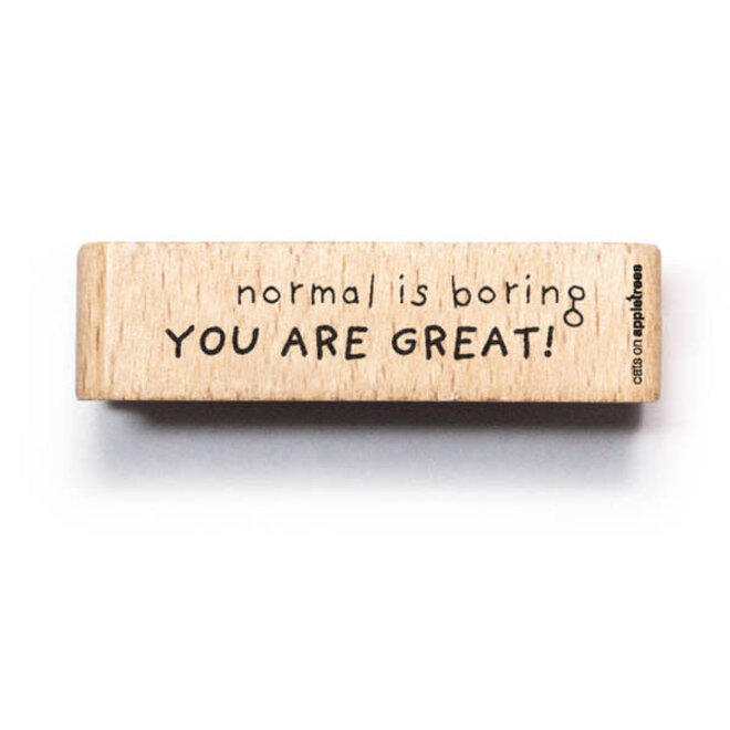 Stempel Tekst Normal is Boring - 28061