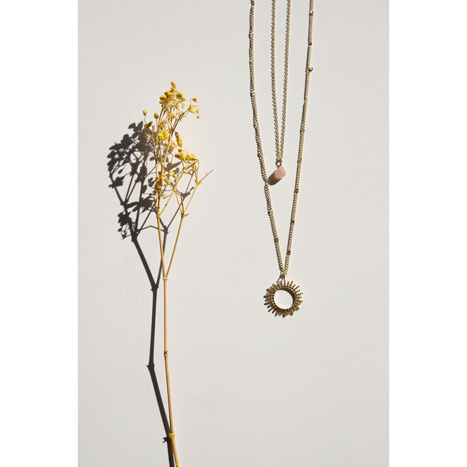 Ketting - Congratulations - Goud/Roze