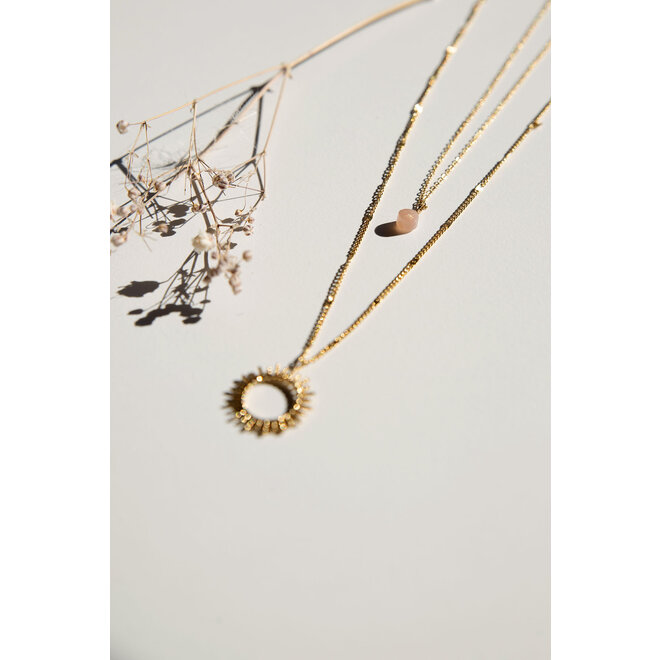 Ketting - Congratulations - Goud/Roze