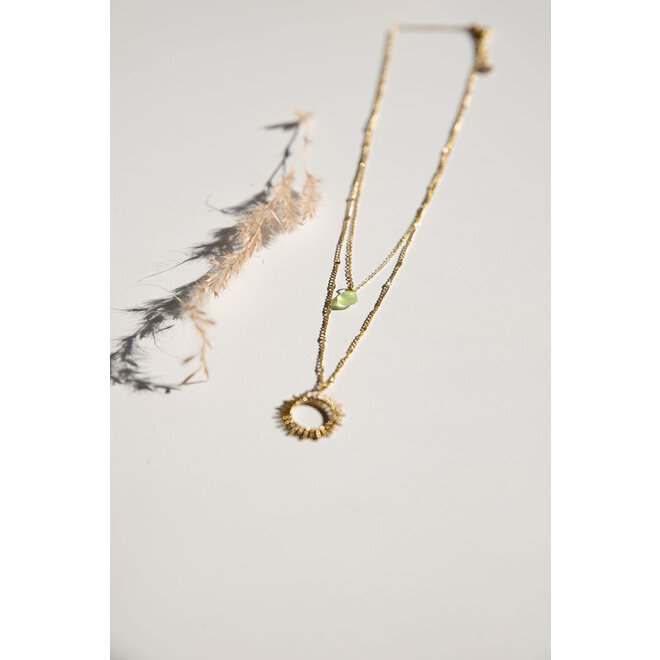 Ketting - No Words - Goud/Groen