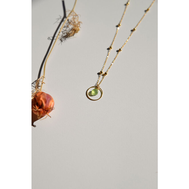 Ketting - Wonderful - Goud/groen