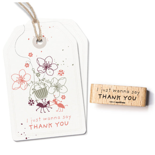 Stempel tekst Just wanna say thank you - 28089