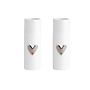 Mini vaasjes hart Set 2 stuks  ZILVER