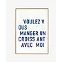 Art Print Manger un croissant  30x40