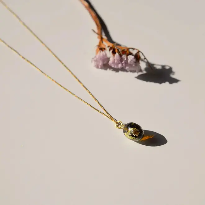 Ketting - Proostparel - Goud/donkerrood