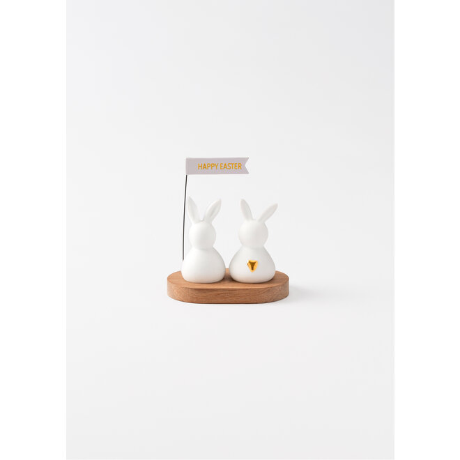 Tafeldecoratie Konijn + Konijn hart