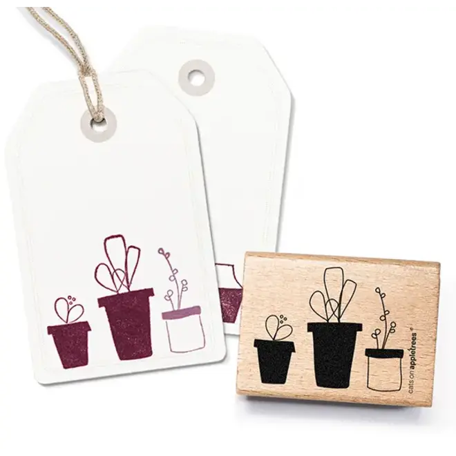 Stempel 3 bloempotten 2173